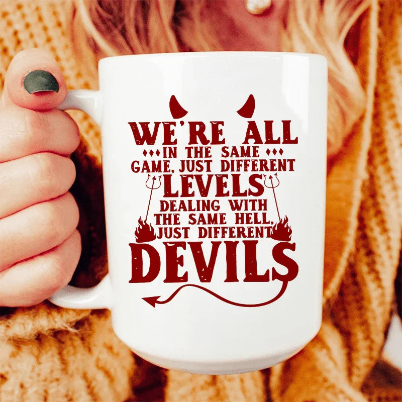 We're All In The Same Game Ceramic Mug 15 oz Peachy Sunday