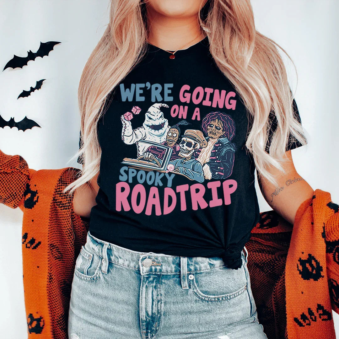 We're Going On A Spooky Trip Tee Peachy Sunday