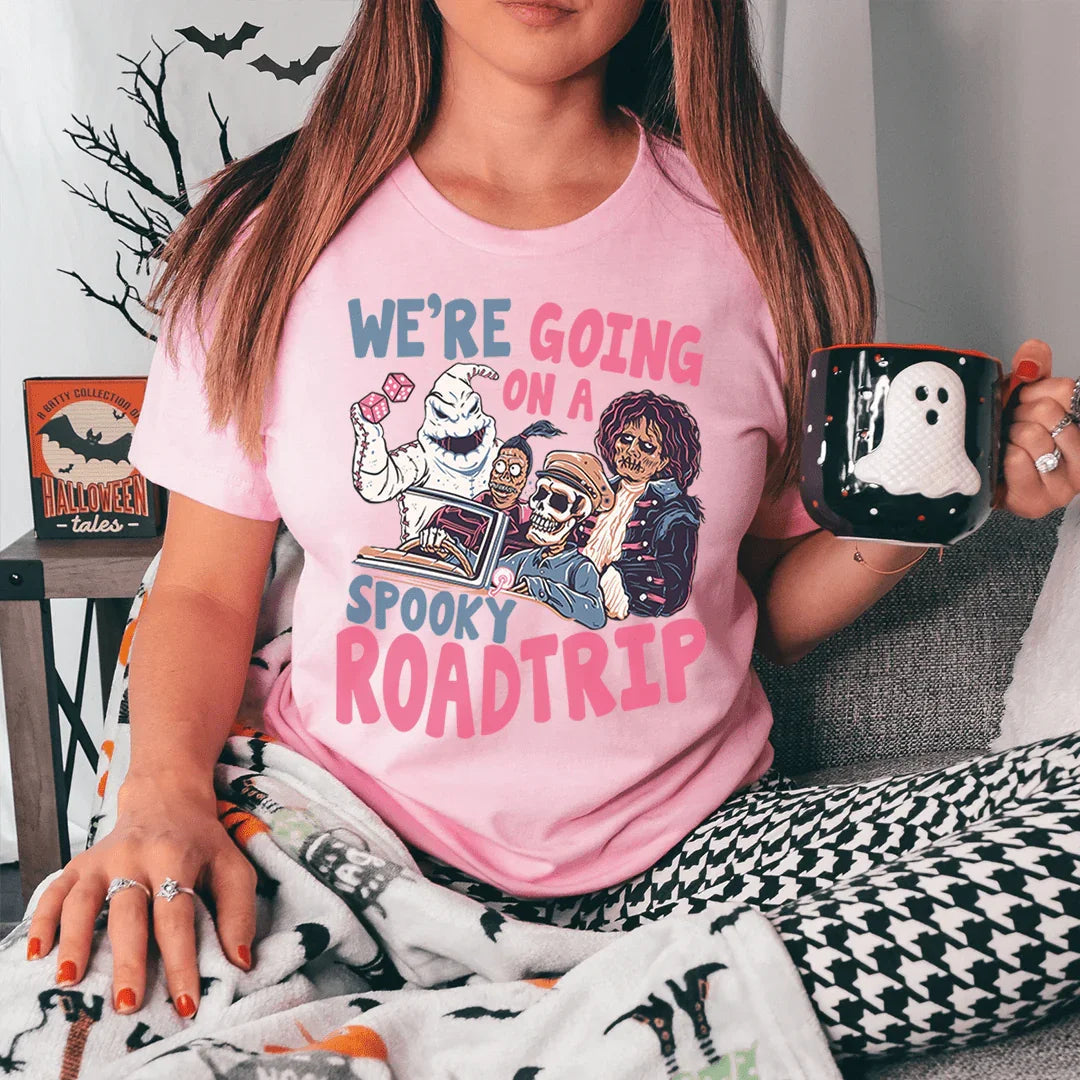 We're Going On A Spooky Trip Tee Peachy Sunday