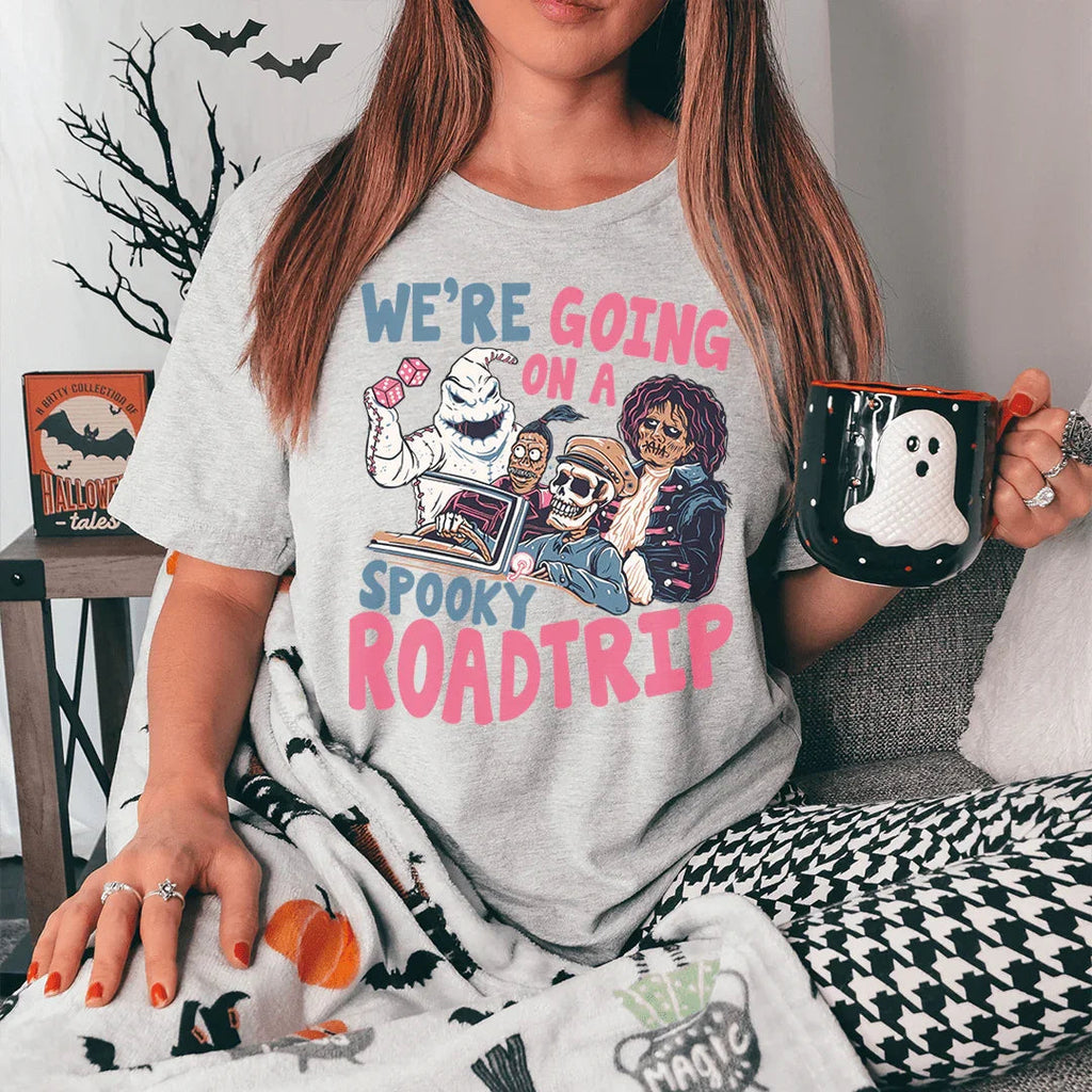We're Going On A Spooky Trip Tee Peachy Sunday