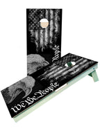 We The People Black & White Eagle Flag Cornhole Set - SJB-DIAMOND ELITES