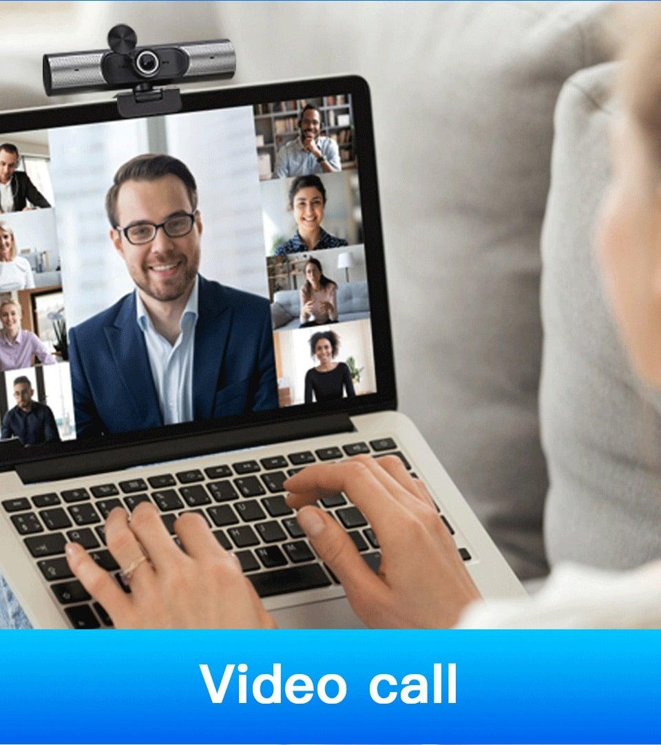 Webcam 1080P Full HD Autofocus Web Camera With Speaker Microphone USB Cam for PC Computer Laptop Video Calling Work Gaming 3D Noise Reduction Stevvex