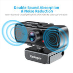 Webcam 2K Full HD Web Camera For PC Computer Laptop USB Web Cam With Microphone Autofocus WebCamera Conferencing and Video Calling Stevvex