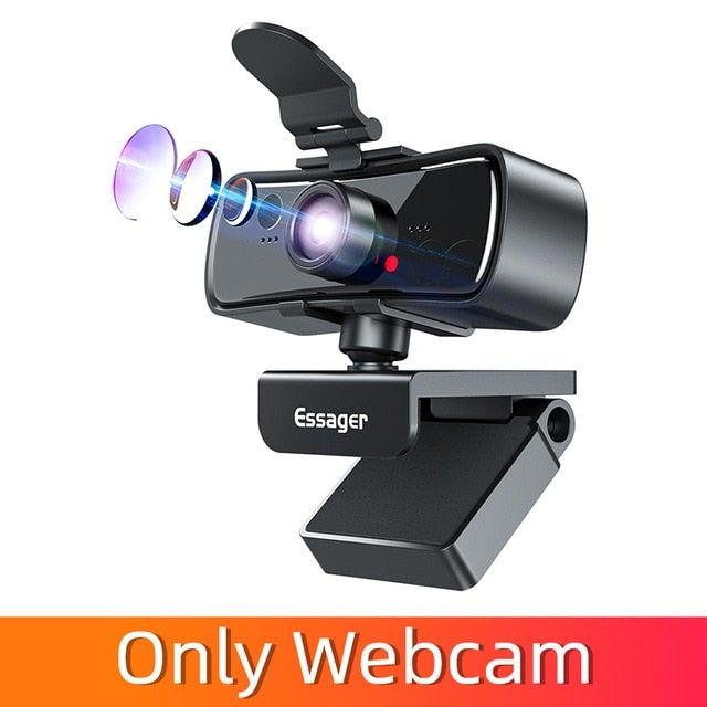Webcam 2K Full HD Web Camera For PC Computer Laptop USB Web Cam With Microphone Autofocus WebCamera Conferencing and Video Calling Stevvex