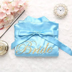 Wedding Satin Bride Robe Elegant Golden Bridesmaid Casual Short Women Nightwear Comfortable Sleepwear Stevvex