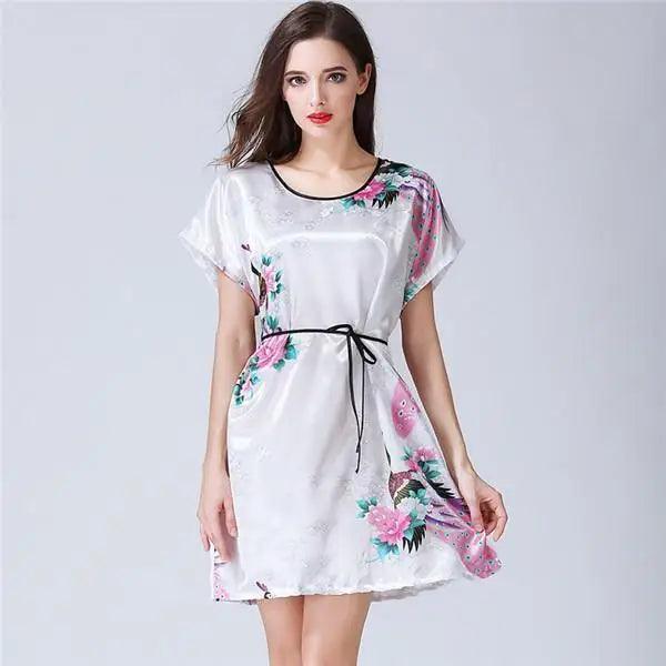 Wedding Satin Bride Robe Elegant Golden Bridesmaid Casual Short Women Nightwear Comfortable Sleepwear Stevvex