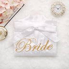 Wedding Satin Bride Robe Elegant Golden Bridesmaid Casual Short Women Nightwear Comfortable Sleepwear Stevvex