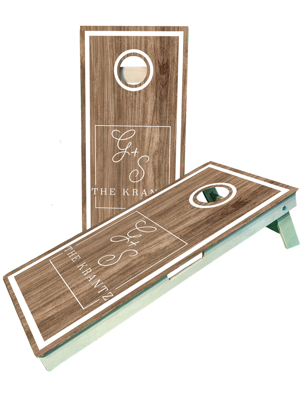 Personalized Wedding Cornhole Boards with Last Name Initials - SJB-DIAMOND ELITES