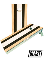 Black & White Striped Cornhole Boards - SJB-DIAMOND ELITES