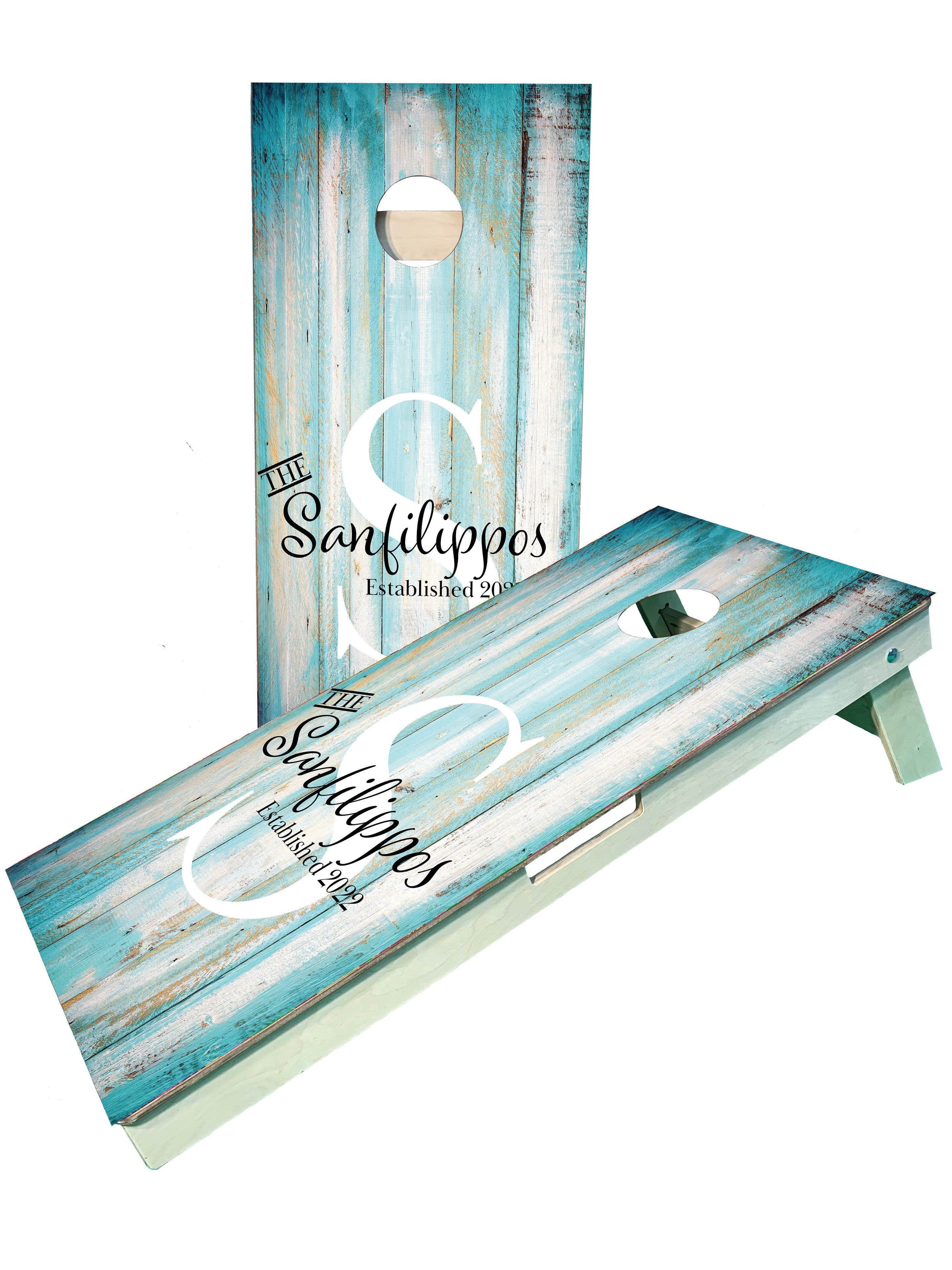 Personalized Wedding Date Cornhole Boards with Last Name/Monogram - SJB-DIAMOND ELITES
