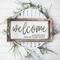 Funny Wooden Welcome Sign Welcome To The Shit Show I Hope You Brought Alcohol Rustic Home Wall Decor BandsCo Straps