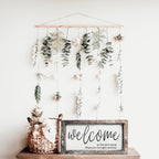 Funny Wooden Welcome Sign Welcome To The Shit Show I Hope You Brought Alcohol Rustic Home Wall Decor BandsCo Straps