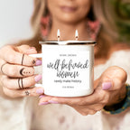 16oz Reusable Metal Candle Mug Scented Candle With Custom Label Color Option BandsCo Straps