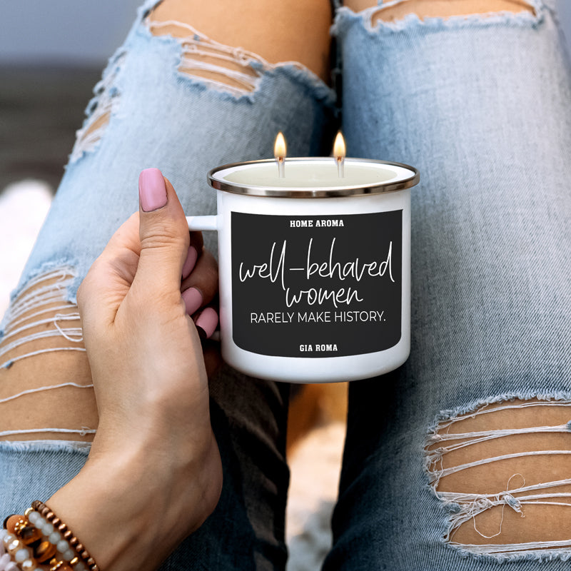 16oz Reusable Metal Candle Mug Scented Soy Candle Gift BandsCo Straps