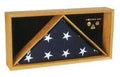 Rectangle Flag Medal Case Medal flag Frame - Oak The Military Gift Store