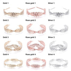 Western Fashion Retro Hair Bands For Women Wedding Metal Gold Leaf Butterfly Hair Headbands Girls Bride Gorgeous Hair Accessories For Women Stevvex