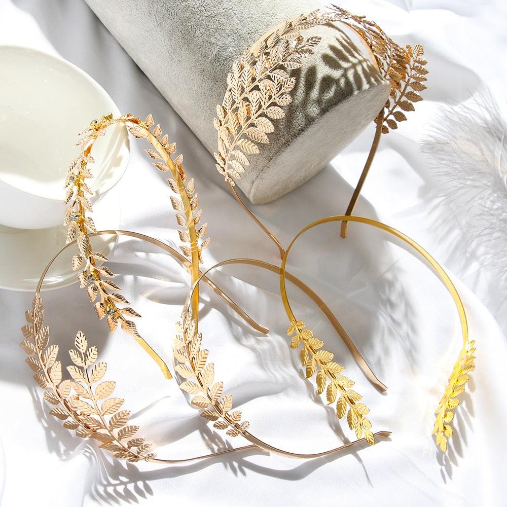 Western Fashion Retro Hair Bands For Women Wedding Metal Gold Leaf Butterfly Hair Headbands Girls Bride Gorgeous Hair Accessories For Women Stevvex