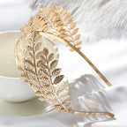Western Fashion Retro Hair Bands For Women Wedding Metal Gold Leaf Butterfly Hair Headbands Girls Bride Gorgeous Hair Accessories For Women Stevvex