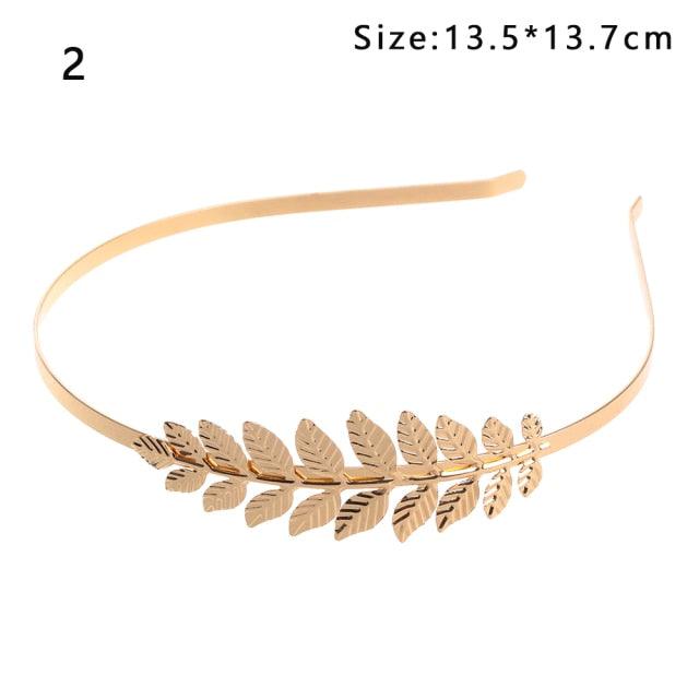 Western Fashion Retro Hair Bands For Women Wedding Metal Gold Leaf Butterfly Hair Headbands Girls Bride Gorgeous Hair Accessories For Women Stevvex