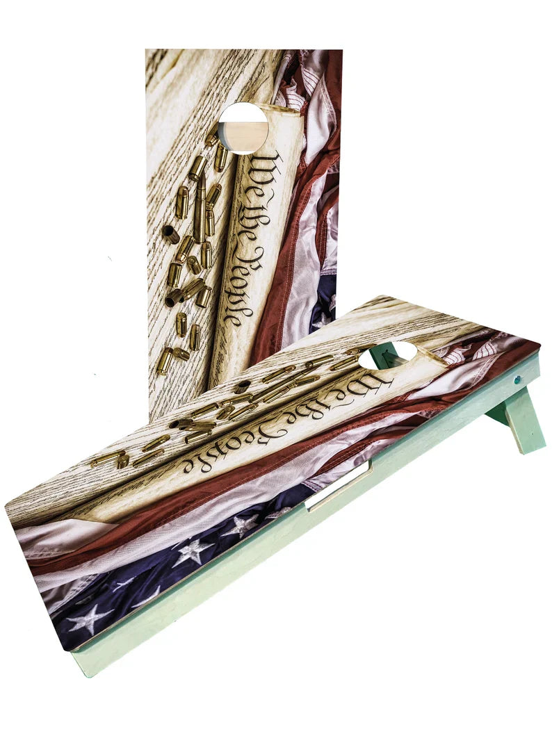 We the people flag cornhole set blastcornhole