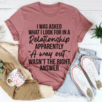 What I Look For In A Relationship Tee