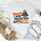 What's Your Favorite Scary Movie Tee Peachy Sunday