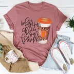 Whatever Spices Your Pumpkin Coffee Tee Peachy Sunday