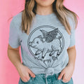 When Pigs Fly Tee Peachy Sunday