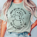 When You Are Freezing But Iced Coffee Is Life Tee Peachy Sunday