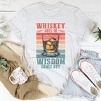 Whiskey goes in wisdom comes out Tee Peachy Sunday