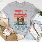 Whiskey goes in wisdom comes out Tee Peachy Sunday