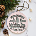 Farm Fresh Wooden Christmas Tree Ornament - Vintage Farmhouse Rustic Tree Trio BandsCo Straps