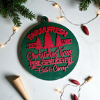 Farm Fresh Wooden Christmas Tree Ornament - Vintage Farmhouse Rustic Tree Trio BandsCo Straps