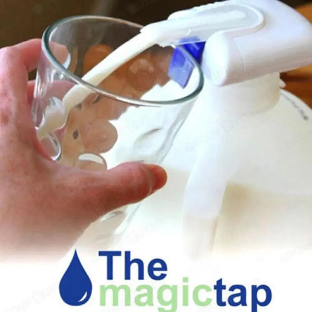 White Automatic Drink Dispenser For Fridge Gallon Magic Tap Electric Water Milk Drink Beverage Hands-Free Dispenser Spill Proof Convenient Dispenser One-Handed Operation Suitable For Outdoor And Home Kitchens Stevvex