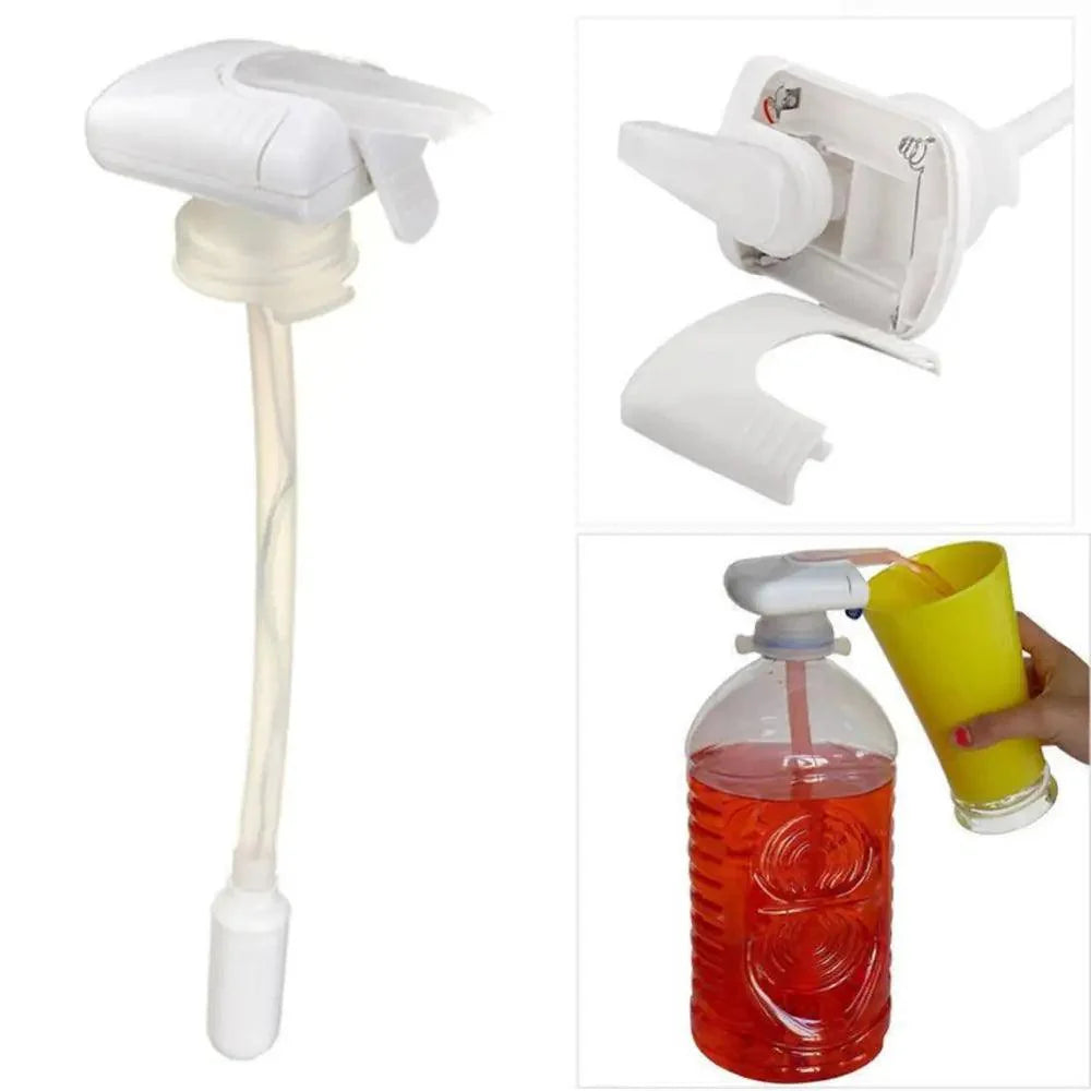 White Automatic Drink Dispenser For Fridge Gallon Magic Tap Electric Water Milk Drink Beverage Hands-Free Dispenser Spill Proof Convenient Dispenser One-Handed Operation Suitable For Outdoor And Home Kitchens Stevvex