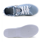 White Canvas Womens Sneakers Casual Fashion Denim Summer Elegant Women Sneakers Stevvex