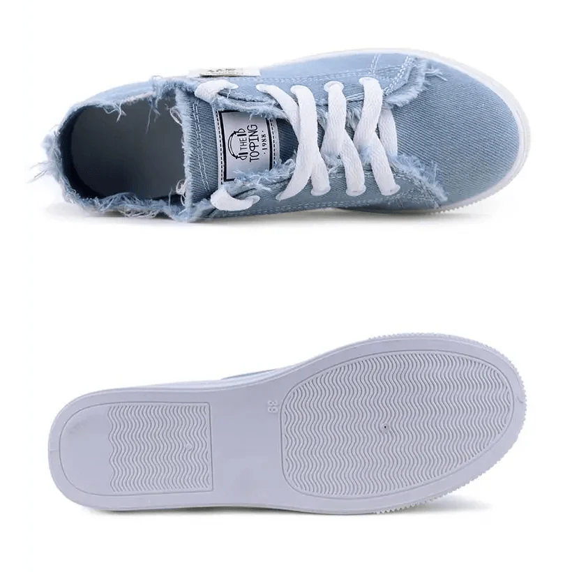 White Canvas Womens Sneakers Casual Fashion Denim Summer Elegant Women Sneakers Stevvex