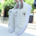 White Canvas Womens Sneakers Casual Fashion Denim Summer Elegant Women Sneakers Stevvex