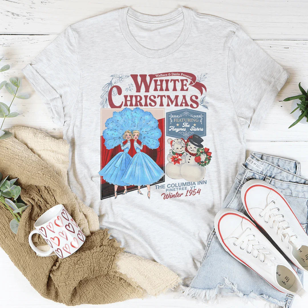White Christmas Tee Peachy Sunday