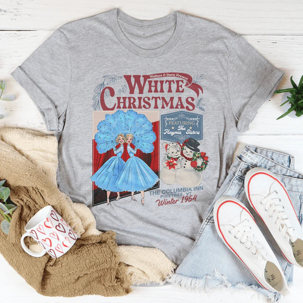 White Christmas Tee Peachy Sunday