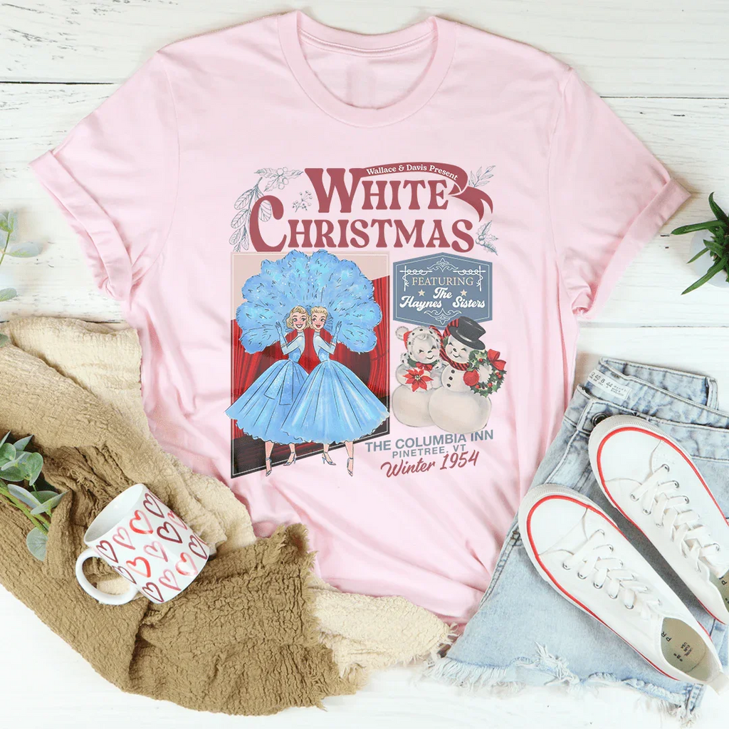 White Christmas Tee Peachy Sunday