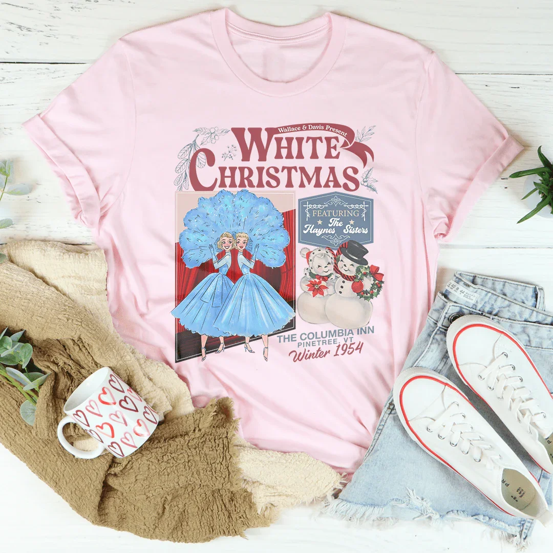 White Christmas Tee Peachy Sunday