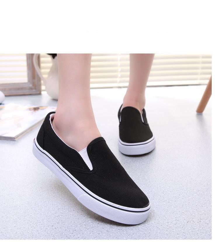 White Couple Canvas Women Espadrilles Shoes Womens Flats Women Running Breathable White Casual Slip On Flats Comfortable Walking Casual Simple Espadrilles Stevvex