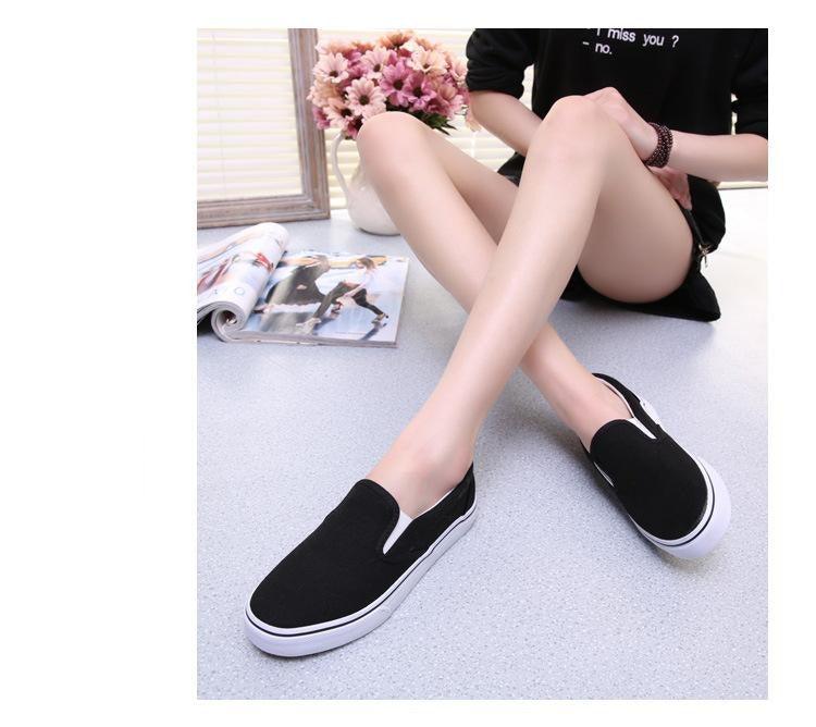 White Couple Canvas Women Espadrilles Shoes Womens Flats Women Running Breathable White Casual Slip On Flats Comfortable Walking Casual Simple Espadrilles Stevvex
