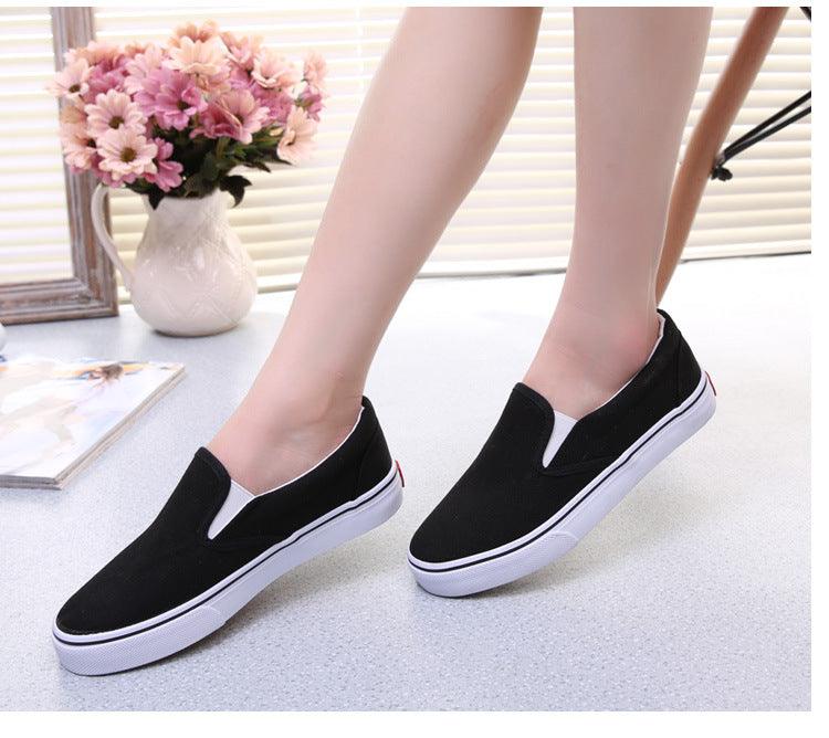 White Couple Canvas Women Espadrilles Shoes Womens Flats Women Running Breathable White Casual Slip On Flats Comfortable Walking Casual Simple Espadrilles Stevvex