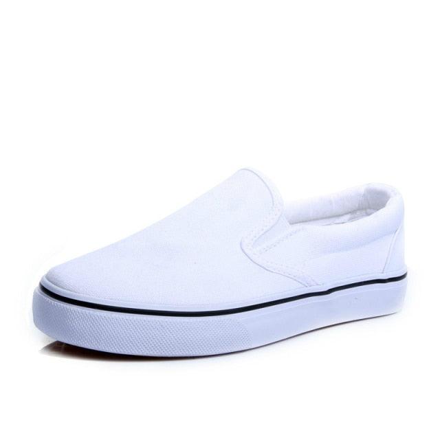 White Couple Canvas Women Espadrilles Shoes Womens Flats Women Running Breathable White Casual Slip On Flats Comfortable Walking Casual Simple Espadrilles Stevvex