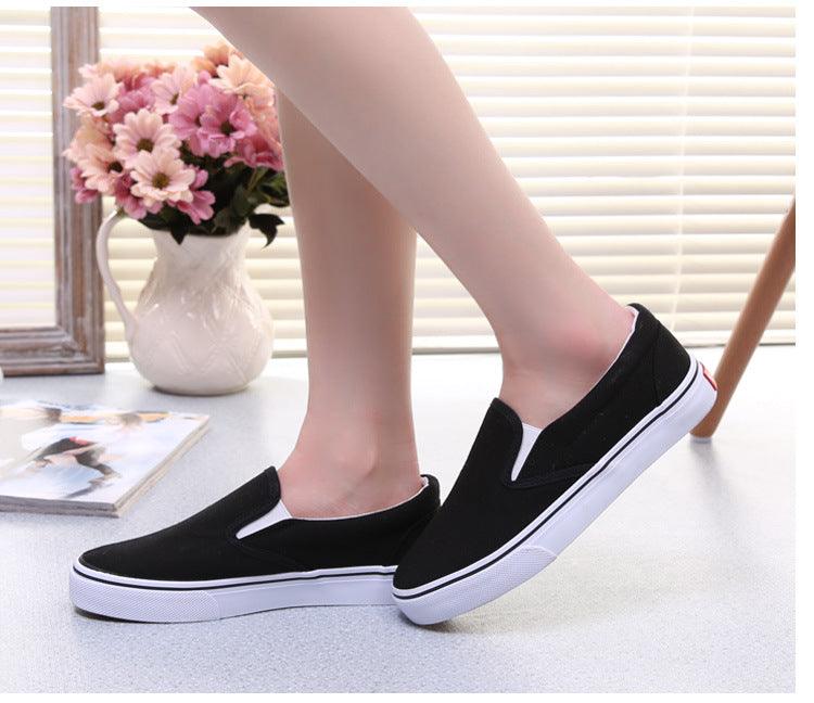 White Couple Canvas Women Espadrilles Shoes Womens Flats Women Running Breathable White Casual Slip On Flats Comfortable Walking Casual Simple Espadrilles Stevvex
