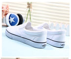 White Couple Canvas Women Espadrilles Shoes Womens Flats Women Running Breathable White Casual Slip On Flats Comfortable Walking Casual Simple Espadrilles Stevvex