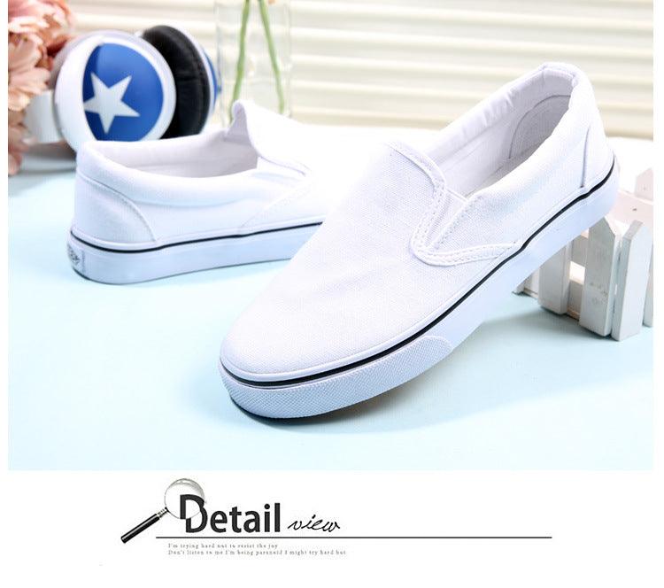 White Couple Canvas Women Espadrilles Shoes Womens Flats Women Running Breathable White Casual Slip On Flats Comfortable Walking Casual Simple Espadrilles Stevvex