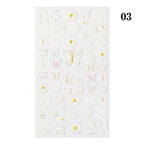 White Embossed Flower Lace Sticker Decal Wedding Nail Art Designs Floral Butterfly Japanese Manicures Nail Decoration Metallic Curve Strip Line Nail Decal Self-Adhesive 3D Wave Design Decoration for Women Girls Adhesive Striping Tape Nail Art Stickers